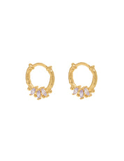 Lilac Helix Hoop Gold