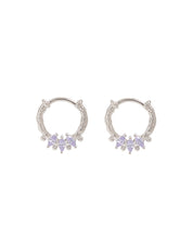 Lilac Helix Hoop Silver