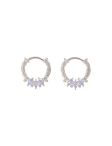 Lilac Helix Hoop Silver