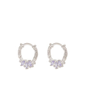 Lilac Helix Hoop Silver