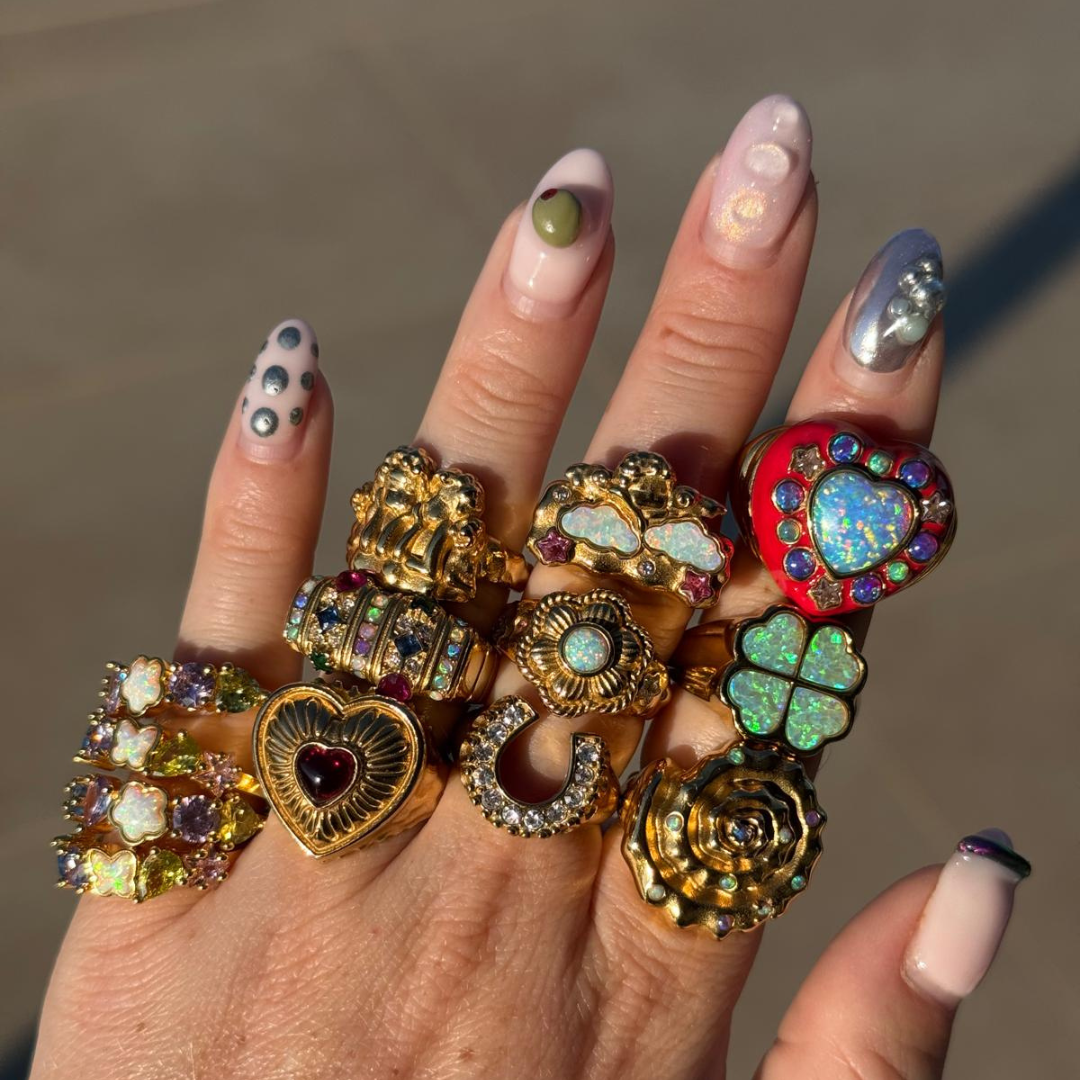 Cosmic Girl Ring Cherry Opal