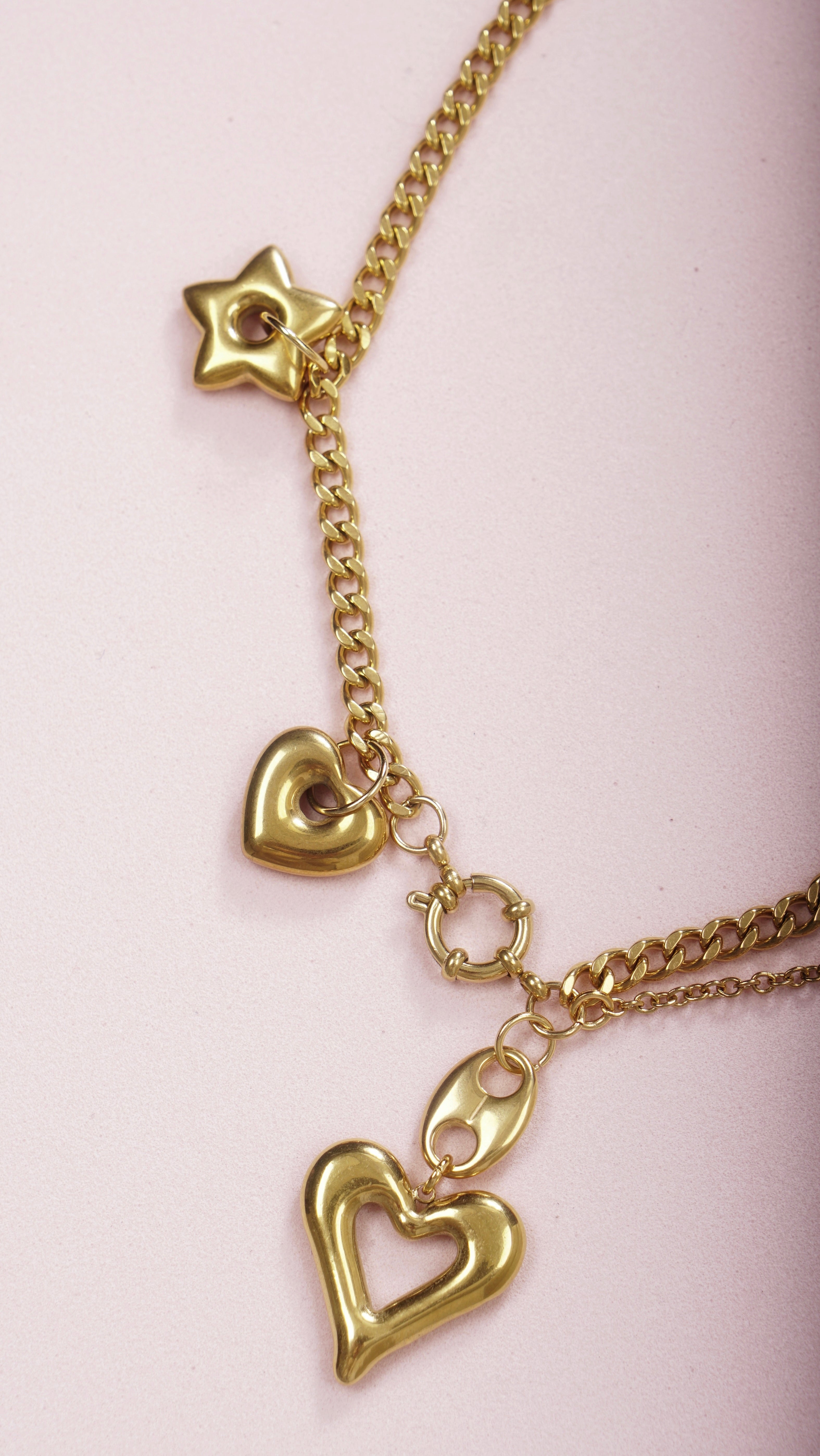 Heart and Star Necklace