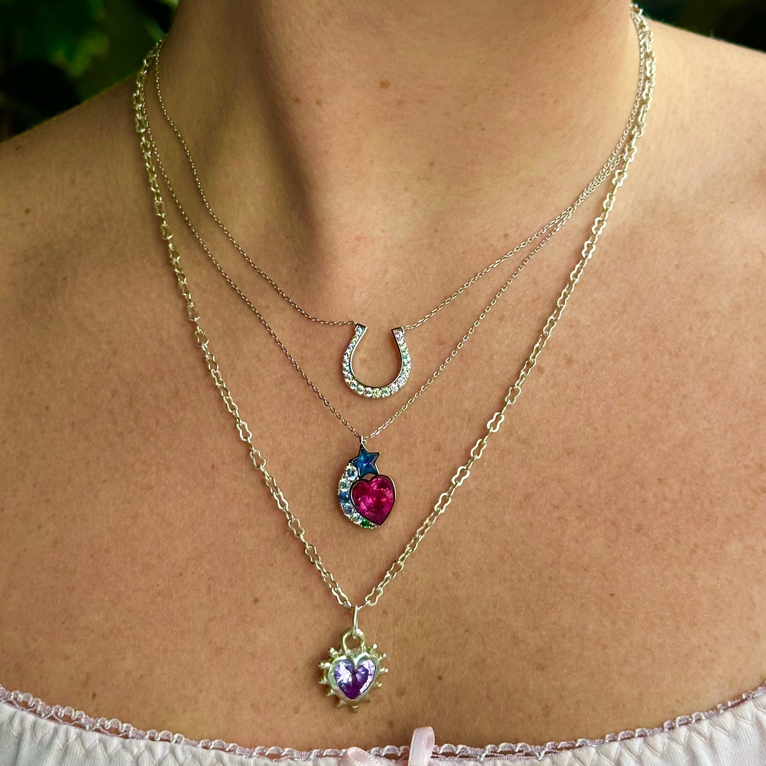 Ziggy Starburst Necklace Silver