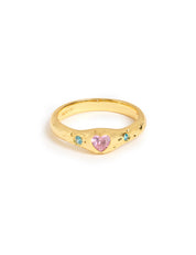 Galaxy Heart Ring Gold