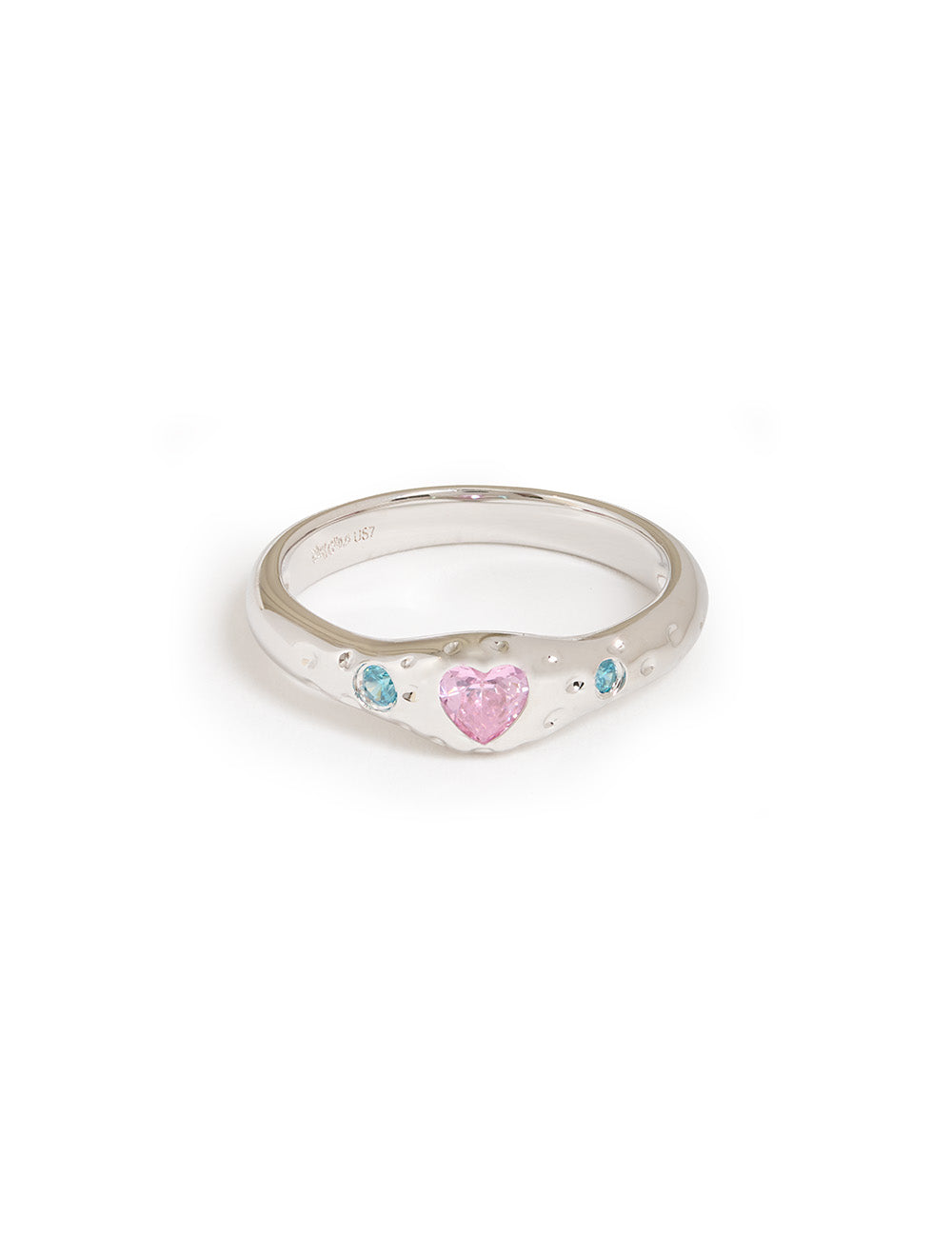 Galaxy Heart Ring Silver
