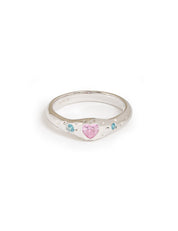Galaxy Heart Ring Silver