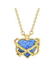 Heart in Orbit Necklace Gold