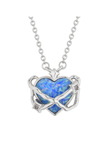 Heart in Orbit Necklace Silver