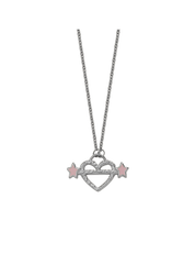 Heart Piercer Necklace Silver