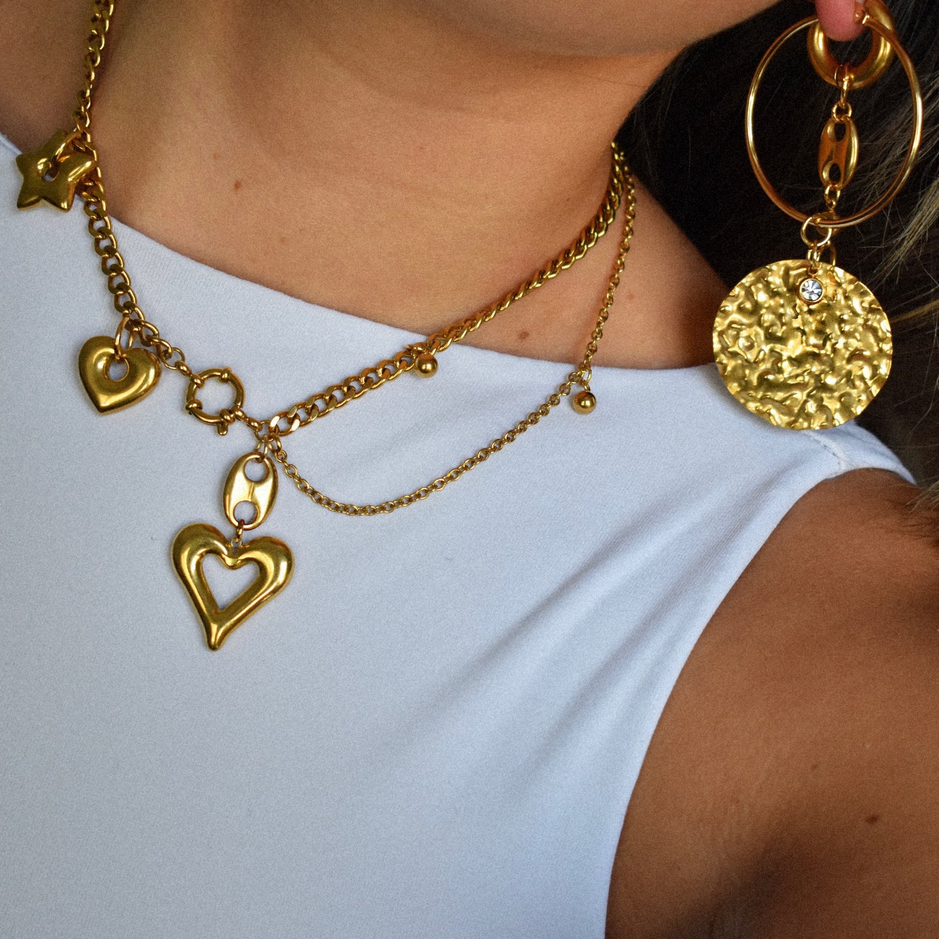 Heart and Star Necklace