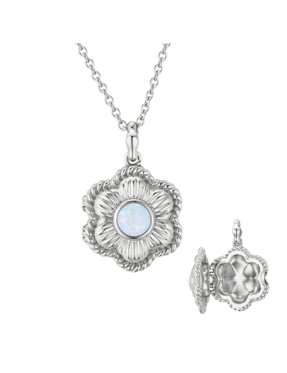 In Bloom Locket Necklace Silver