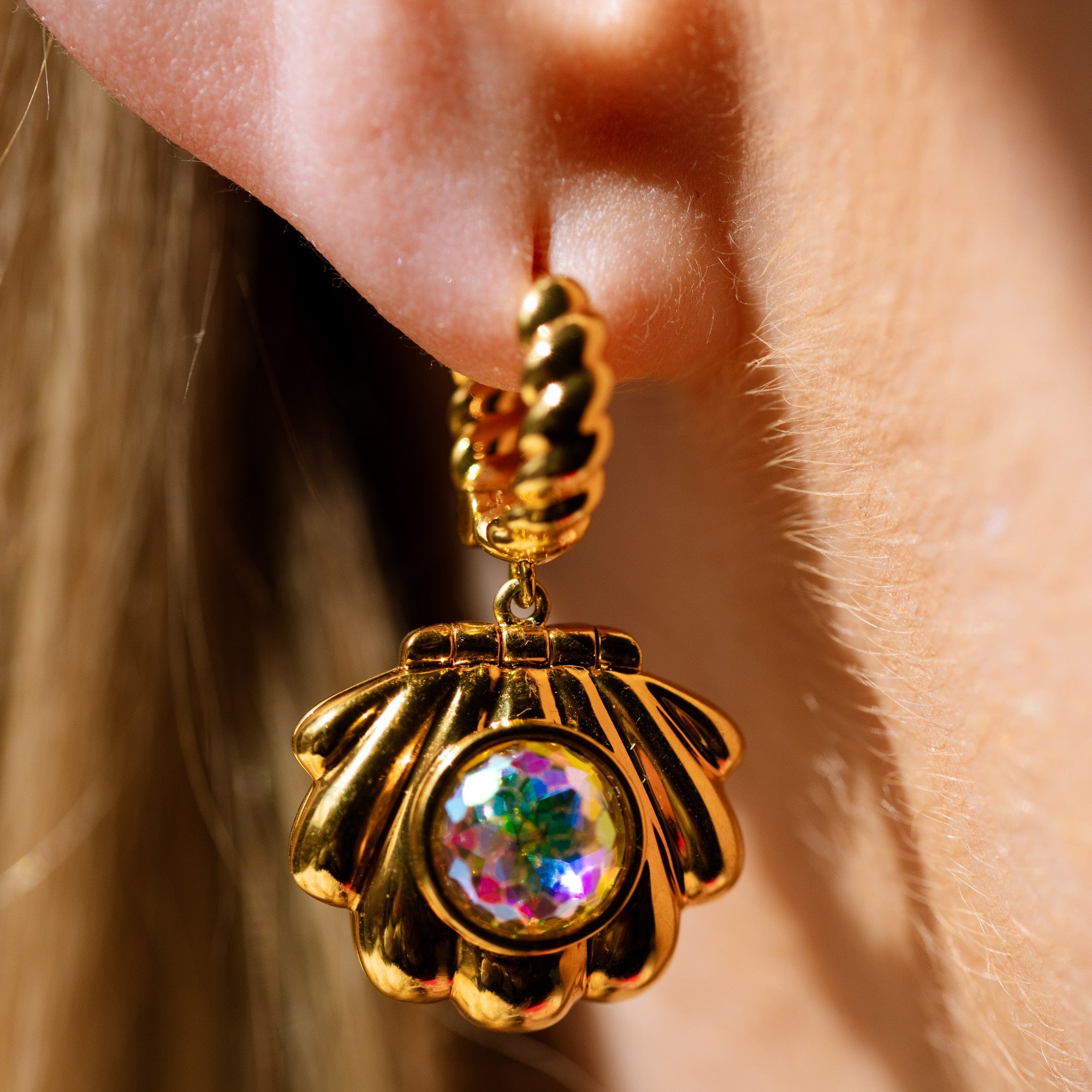 Mermaid Locket Earrings