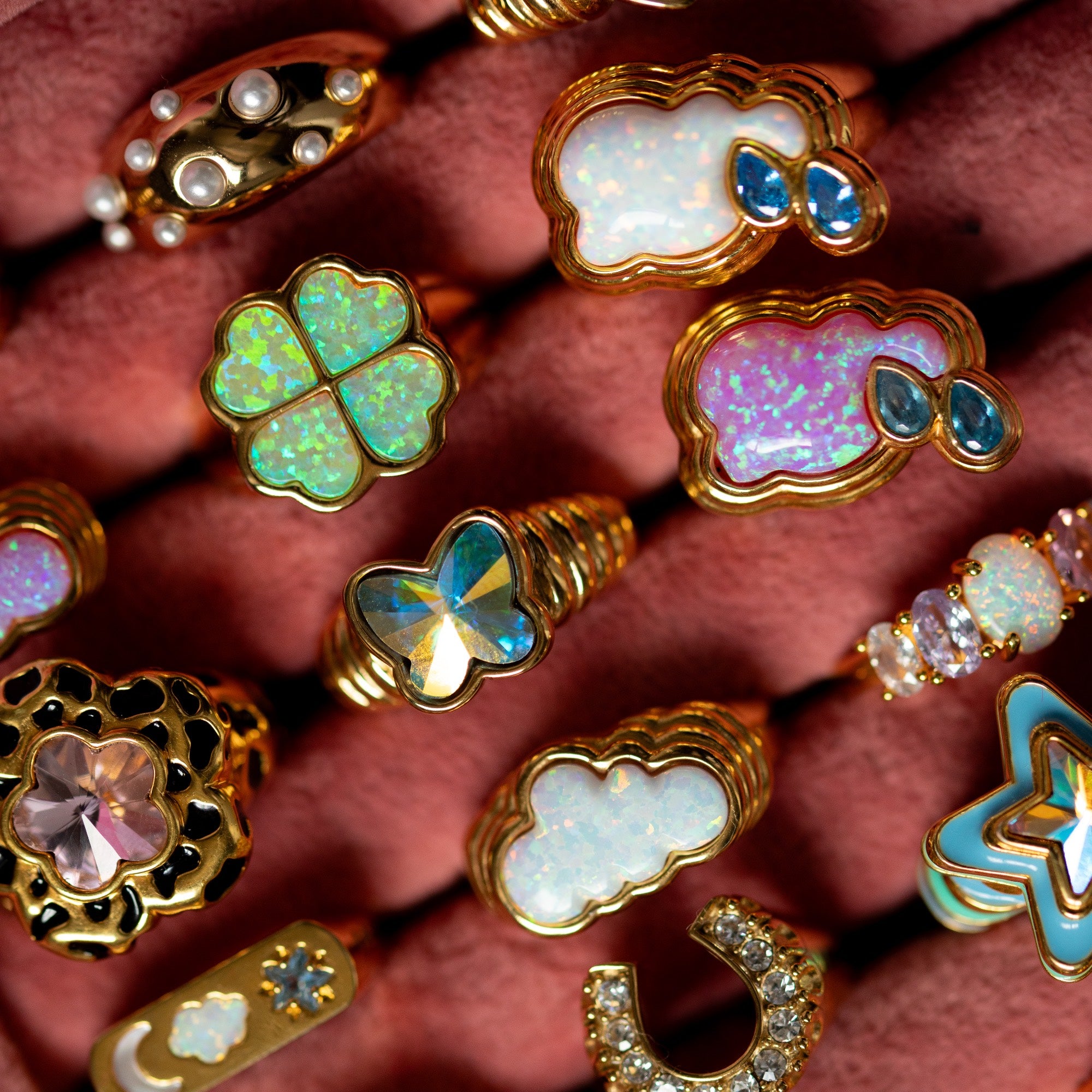 Cry Me A River White Opal Ring