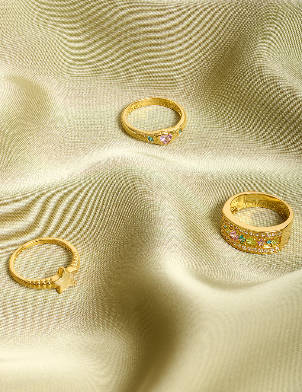 Galaxy Heart Ring Gold