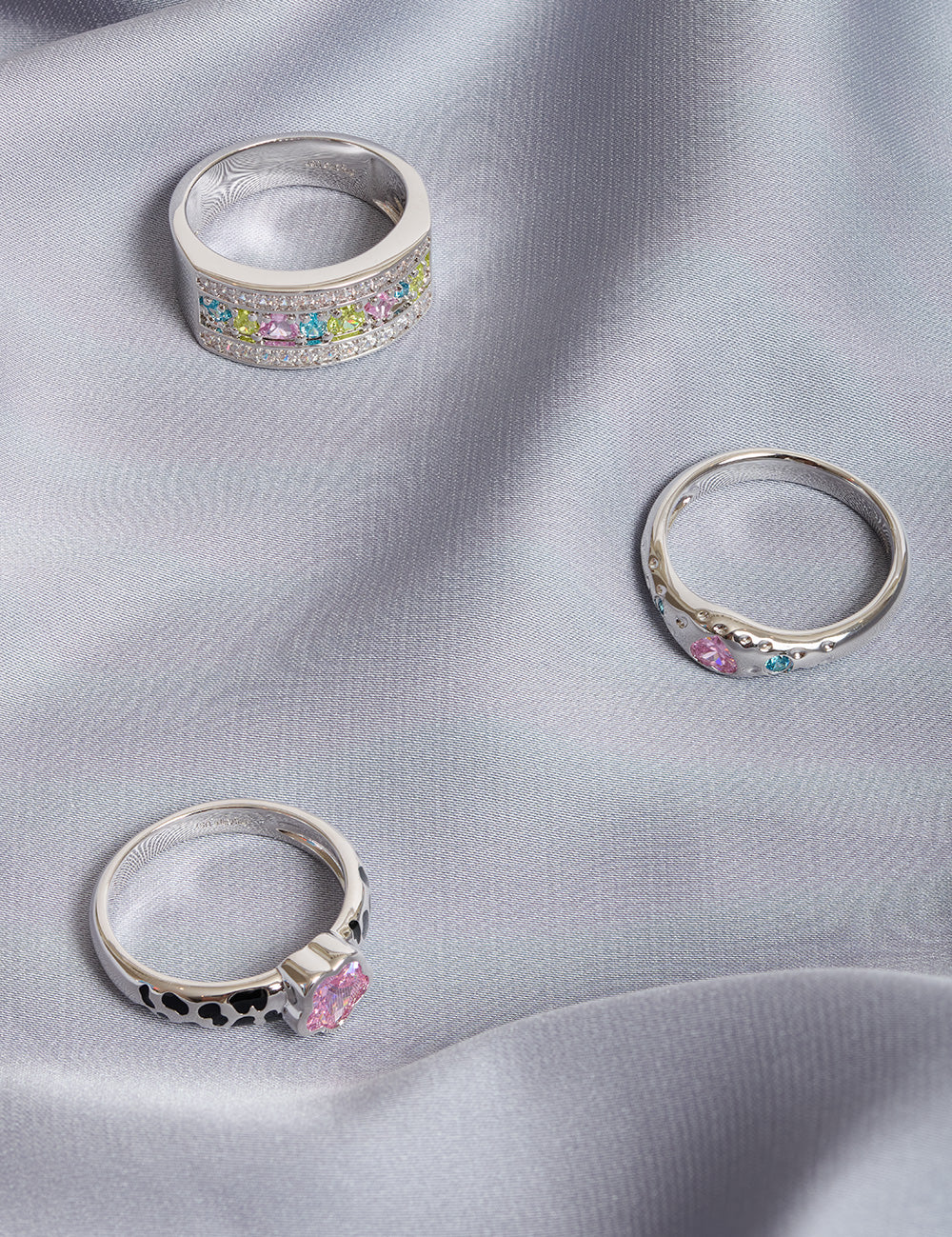 Birthday Cake Ring Silver