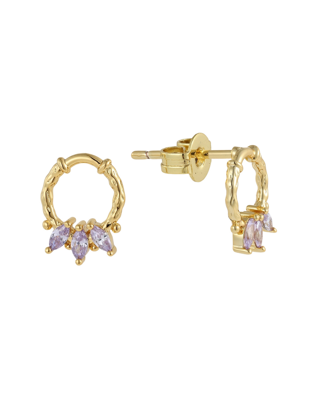 Lilac Helix Hoop Gold and Exclusive Sticker Sheet