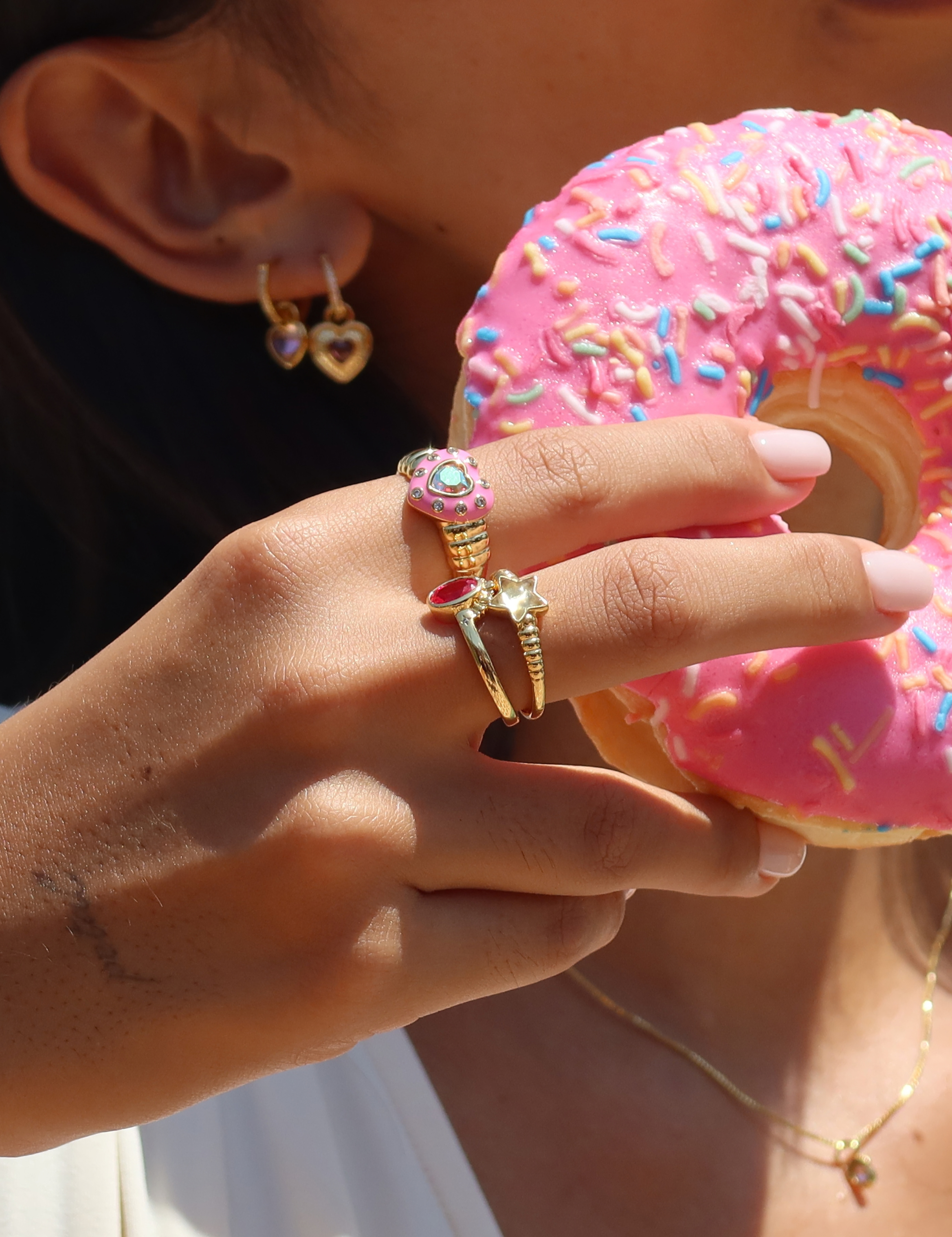 Levitate (Pink) Ring Gold