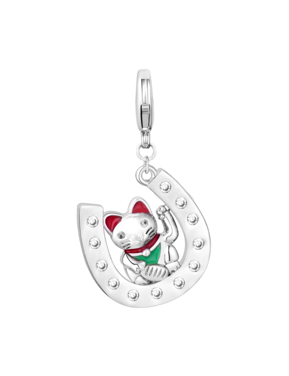 Lucky Neko Charm Silver