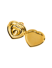 Red Mi Amor Locket Earrings Gold