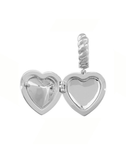 Mi Amor Locket Earrings Silver