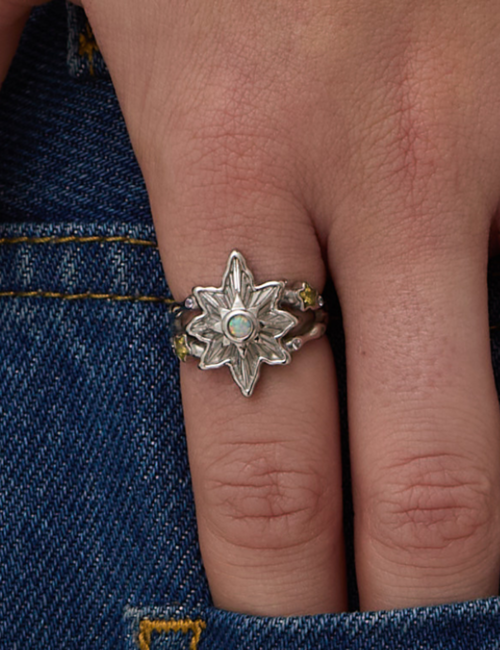 North Star Ring Silver