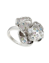 Orchid Ring Silver
