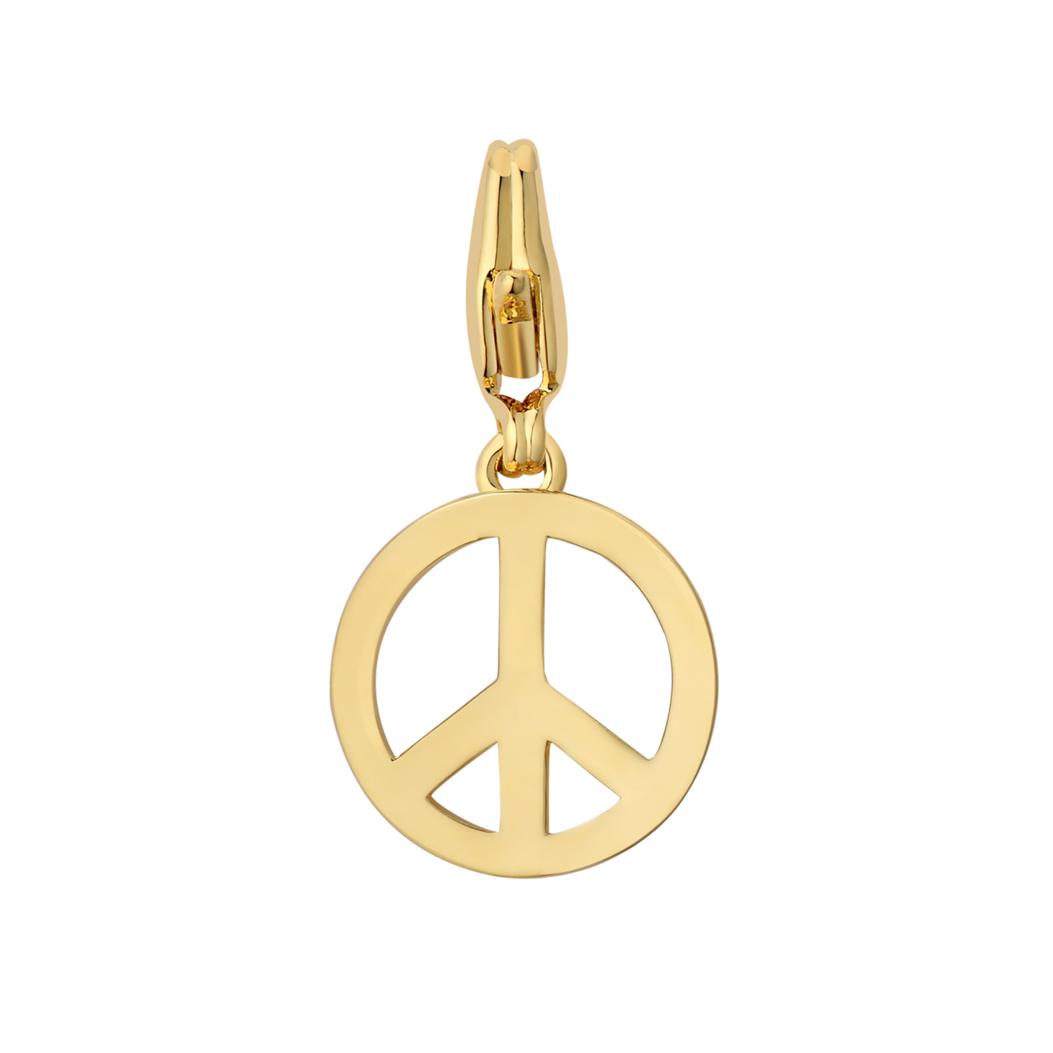 Peace Sign Charm Gold