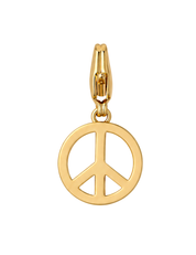 Peace Sign Charm Gold with Exclusive Sticker Sheet