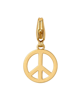 Peace Sign Charm Gold with Exclusive Sticker Sheet