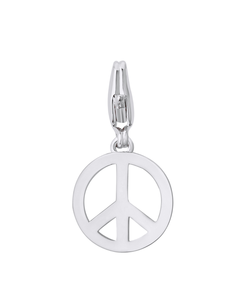 Peace Sign Charm Silver
