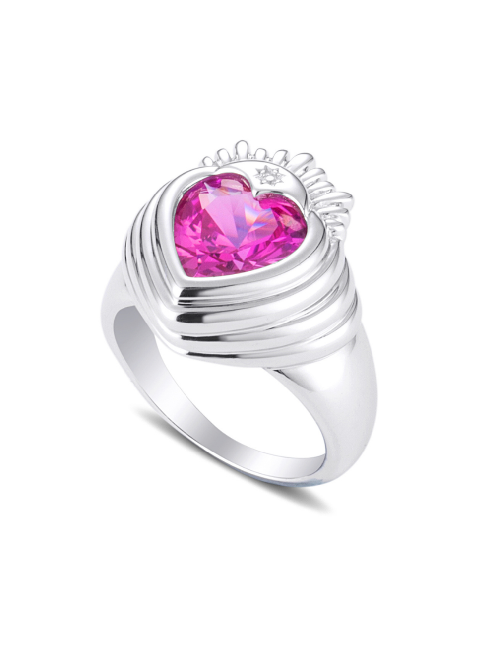 Queen of Hearts Ring Silver
