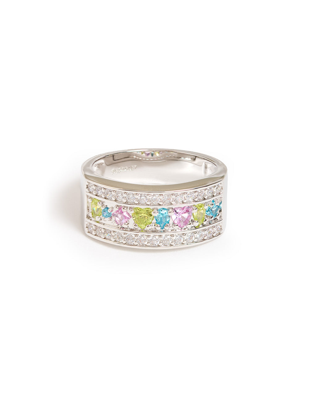 Birthday Cake Ring Silver