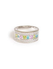 Birthday Cake Ring Silver