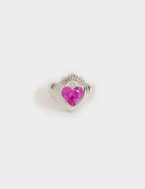 Queen of Hearts Ring Silver