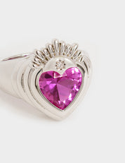 Queen of Hearts Ring Silver