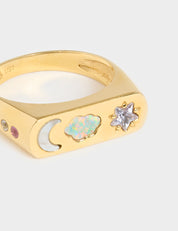 Starry Sky Ring Gold