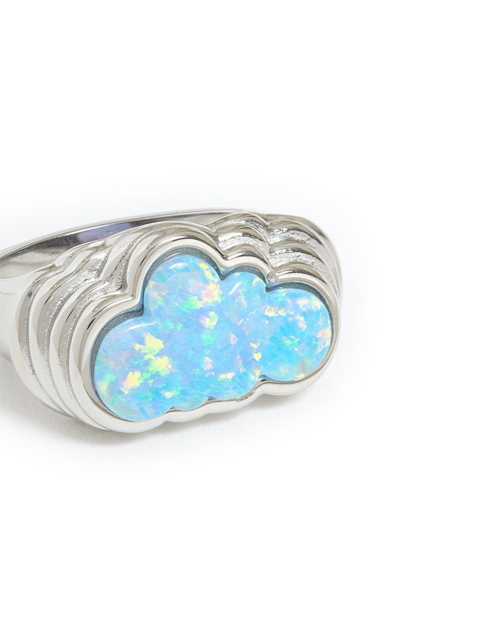 Head In The Clouds Blue Opal Silver