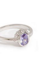 Levitate (Purple) Ring Silver