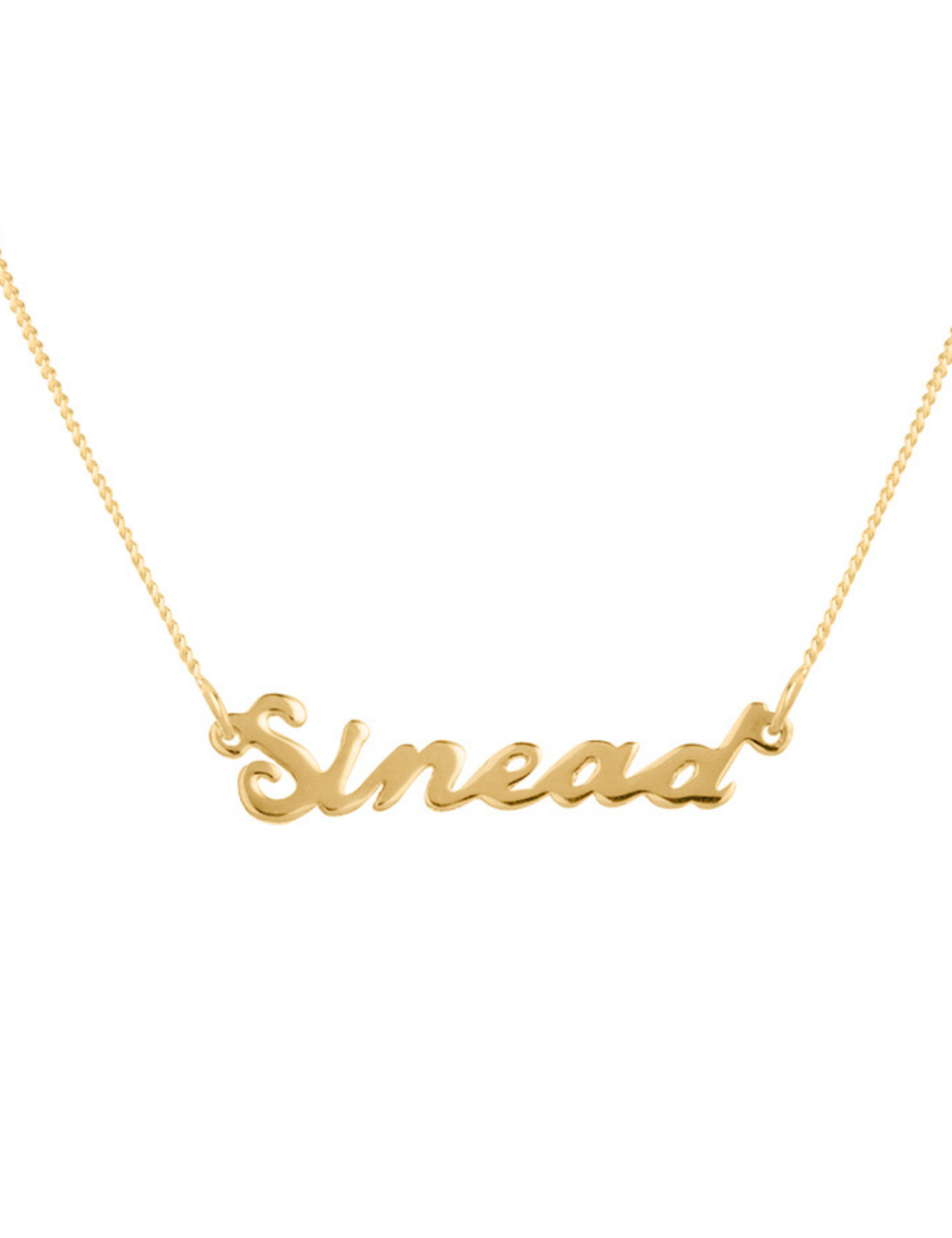 Script Custom Nameplate Gold – July Child Jewellery