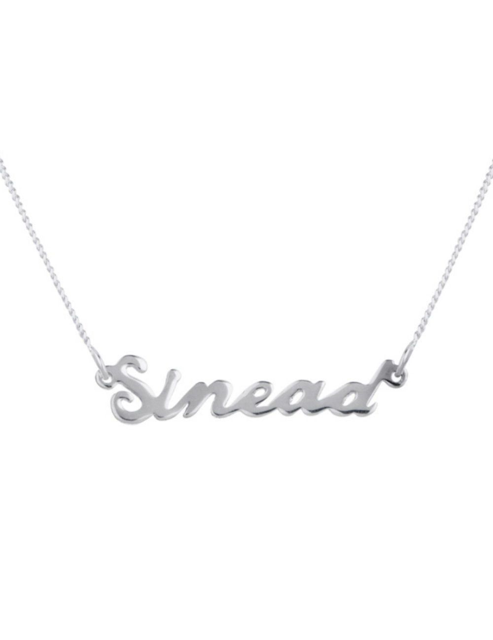 Script Custom Nameplate Silver