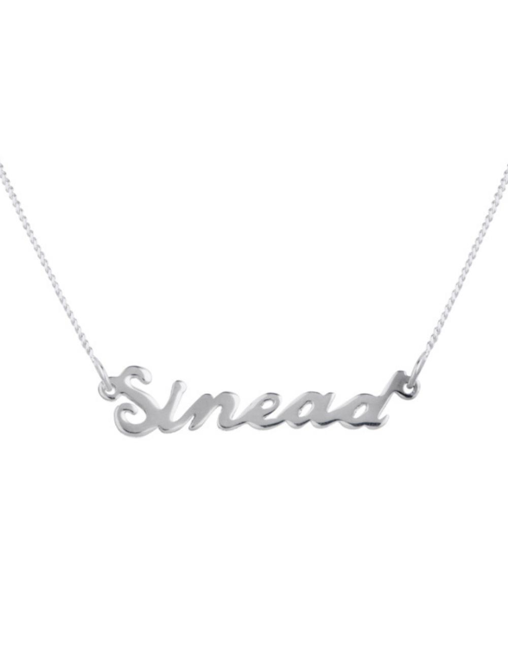 Script Custom Nameplate Silver