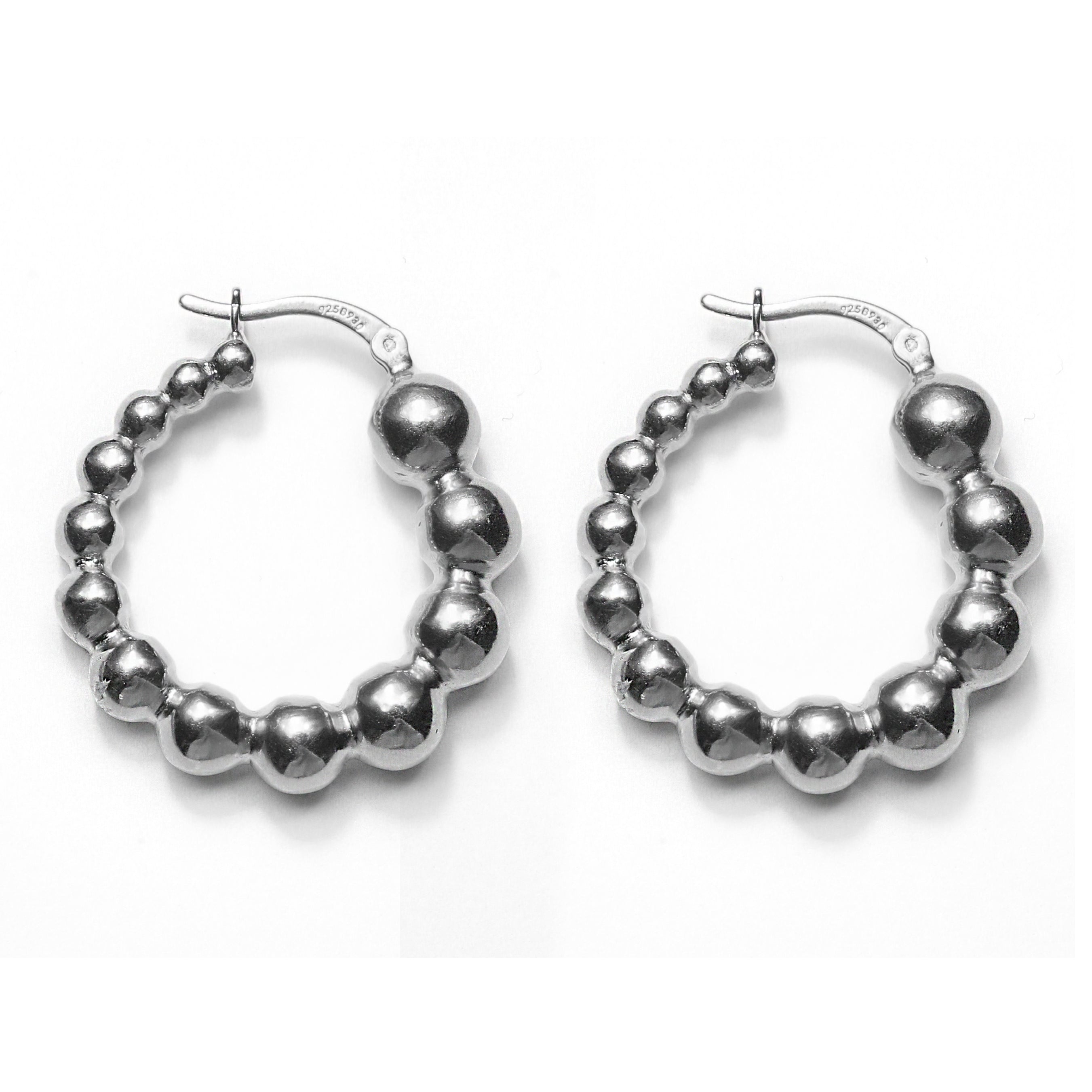 Bubble Bath Hoops Silver