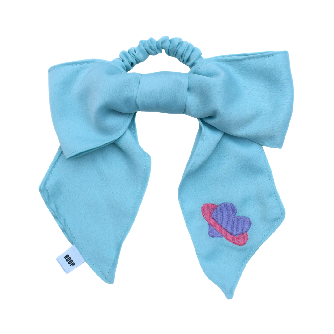 Sky Blue July Child x Roop Bow Scrunchie