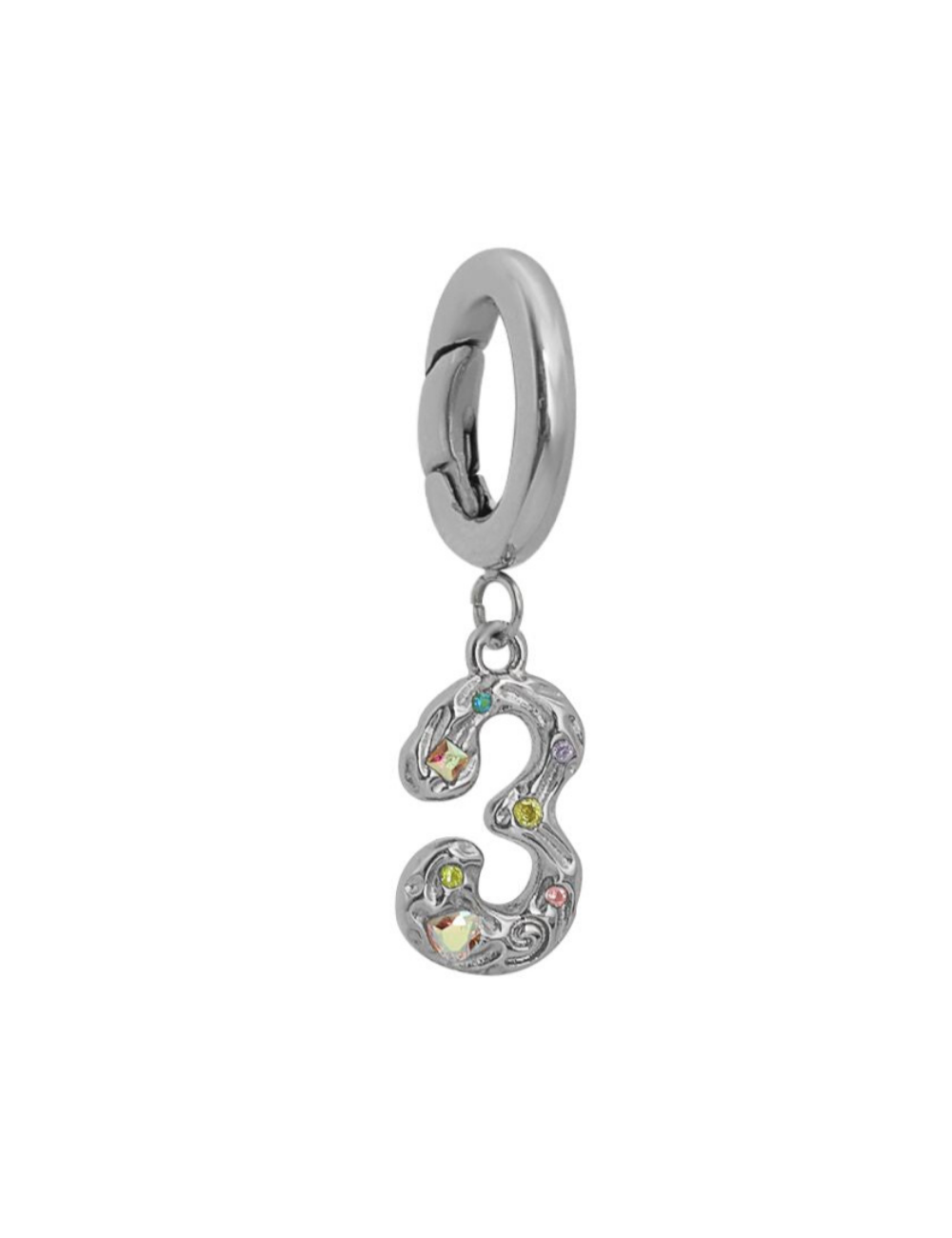 Three - The Creative Spark Charm Silver