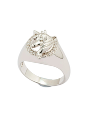 Unicorn Bow Ring Silver