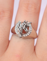 Unicorn Bow Ring Silver