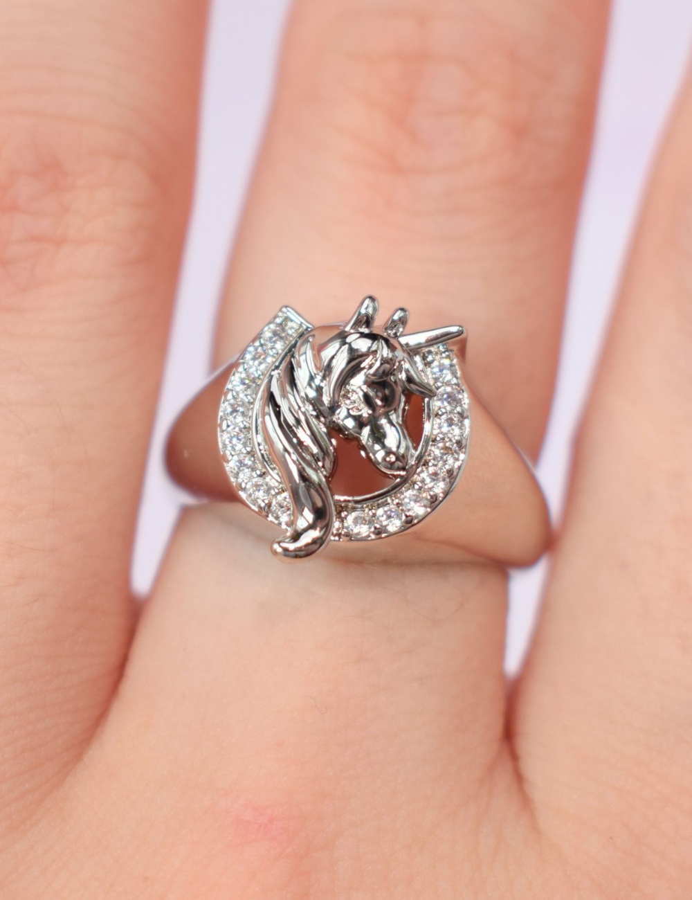 Unicorn Bow Ring Silver