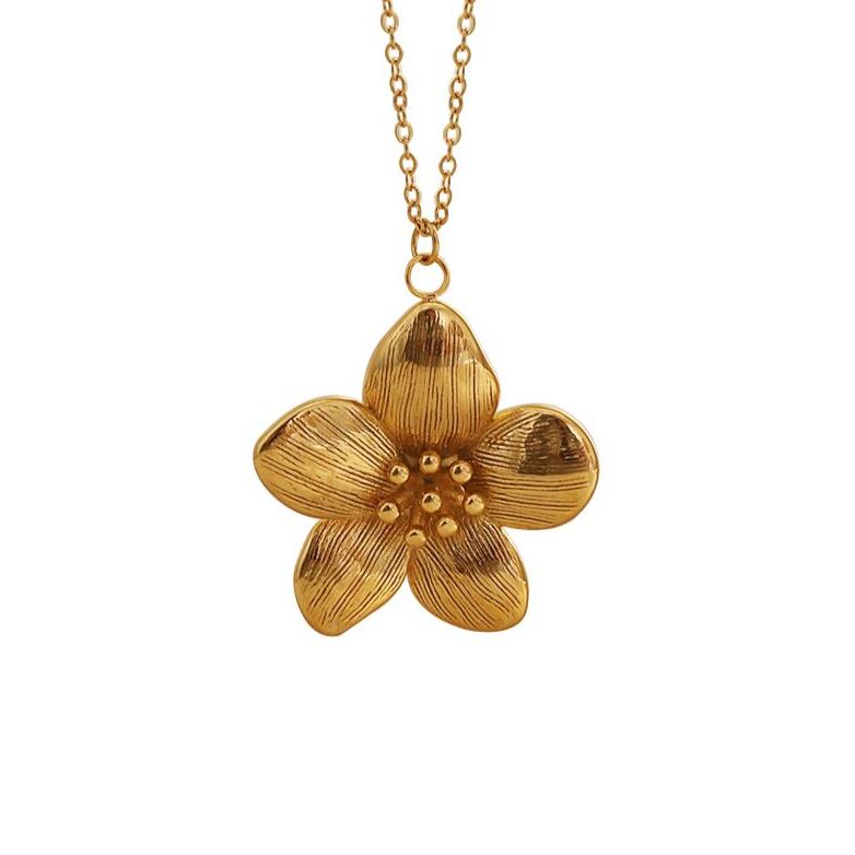 Forget Me Not Necklace Gold