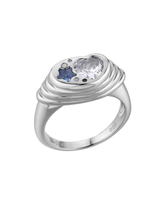Ziggy Starburst Pinky Ring Silver
