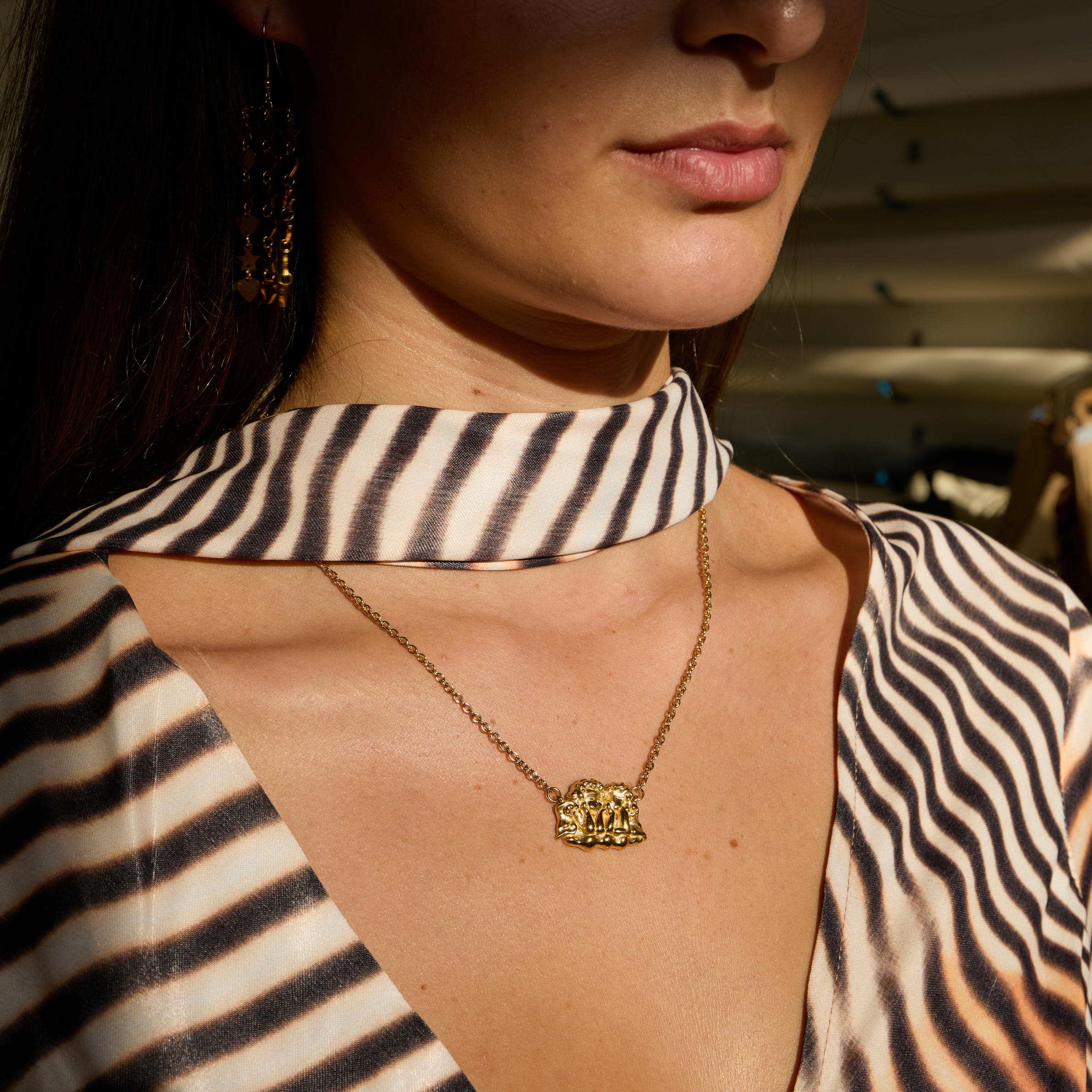 Cherub Necklace Gold